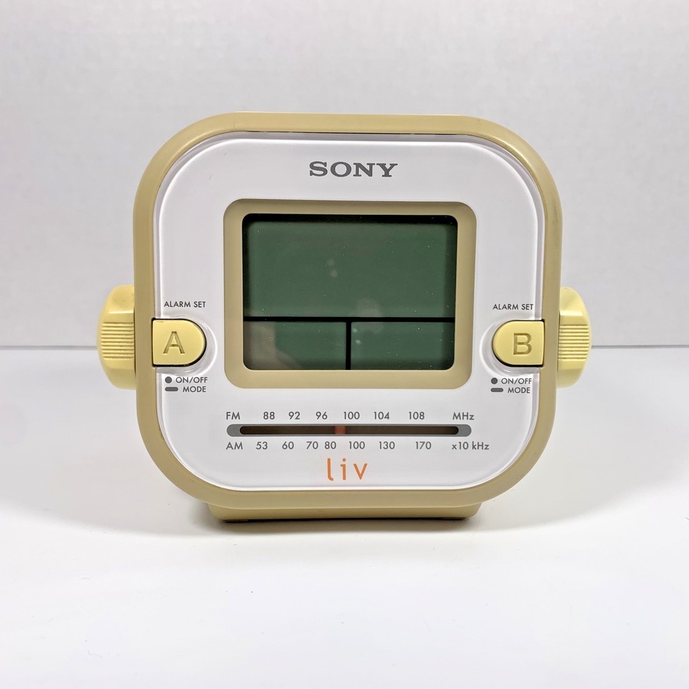 Sony Dream Machine Liv Dual Alarm Digital Clock-Radio ICF-C180 AM/FM Beige-White - Picture 3 of 13